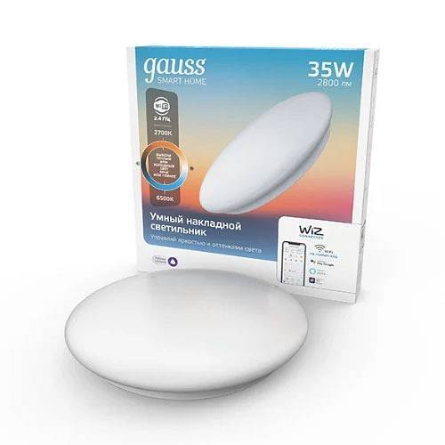 Светильник светодиодный накладной Gauss Smart Home квадрат 12 Вт CCT+RGB 2060112