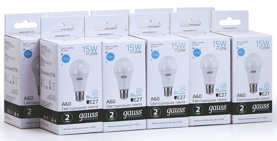 Лампа светодиодная Gauss Elementary E27 15 Вт 4100 K 23225