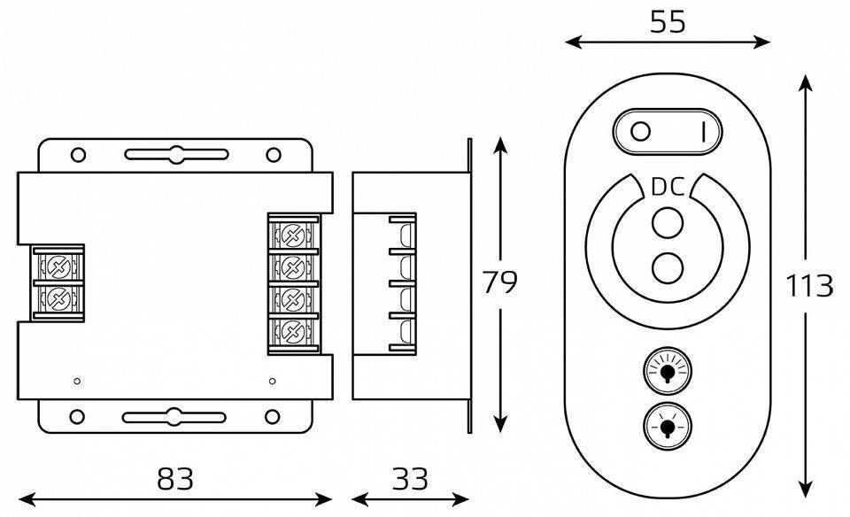 Диммер Gauss Basic для LED ленты 12В 216Вт BT601