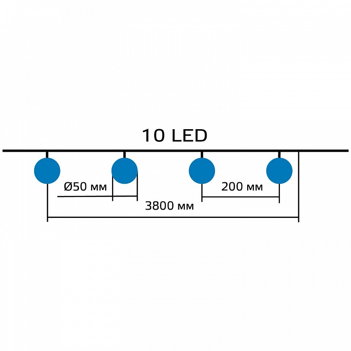 Гирлянда на солнечных батареях Gauss Solar GS033