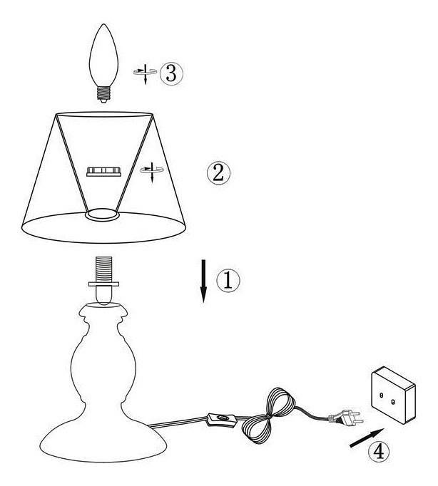 Настольная лампа декоративная Globo Metalic 21690