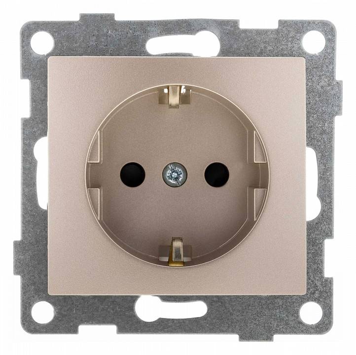 Розетка с заземлением и со шторкой, без рамки Gusi Electric BRAVO С10Р4-027