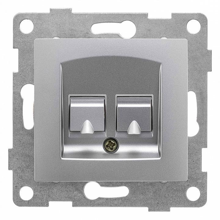 Розетка двойная RJ-12 и Ethernet RJ-45, без рамки Gusi Electric UGRA С11КТ-004