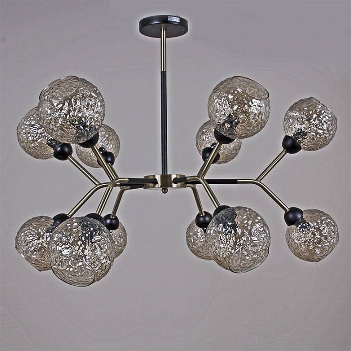 Люстра на штанге ILLUMICO IL0268-12PSQ-79 BK AB