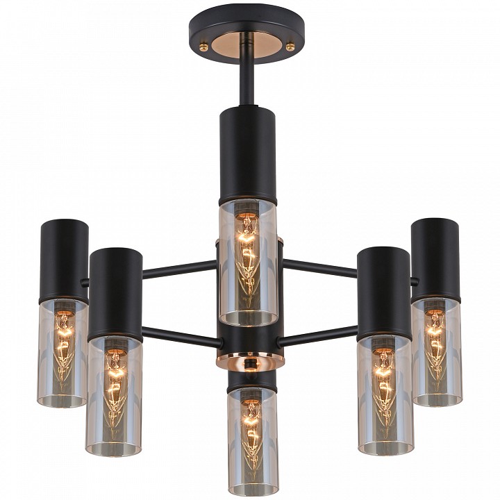 Люстра на штанге ILLUMICO IL1295-6PPA-79 BK GD