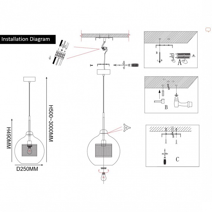 Подвесной светильник Imperiumloft CATCH AMBER CATCH-AMBER01
