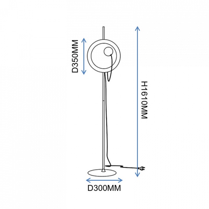 Торшер Imperiumloft MARGOTT Black margott-fl01