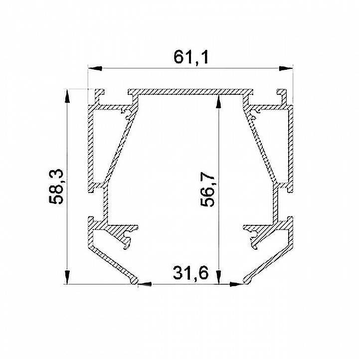 Профиль-держатель Imex Smart Line IL.0050.3400-2-AL