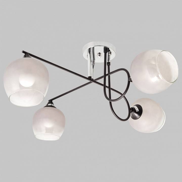 Люстра на штанге Imex MD.4243 4 лампы MD.4243-4-S-BK+CH