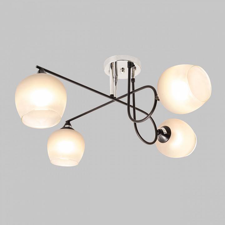 Люстра на штанге Imex MD.4243 4 лампы MD.4243-4-S-BK+CH