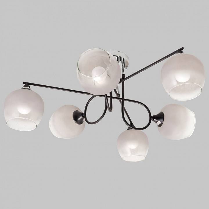 Люстра на штанге Imex MD.4243 6 ламп MD.4243-6-S-BK+CH