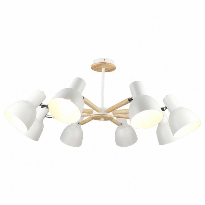 Люстра на штанге Imex MD.4748 8 ламп MD.4748-8-S WH+CH