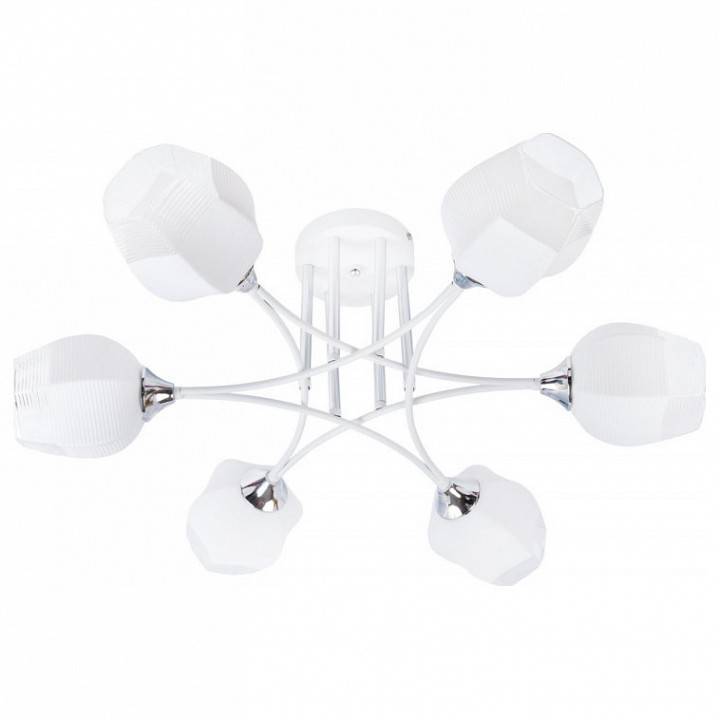 Люстра на штанге Imex MD.4881 6 ламп MD.4881-6-S WH+CH