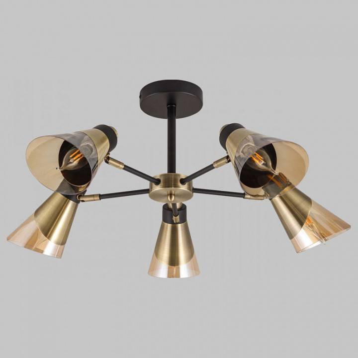 Люстра на штанге Imex MD.51902 на 5 ламп MD.51902-5-S-BK+AB