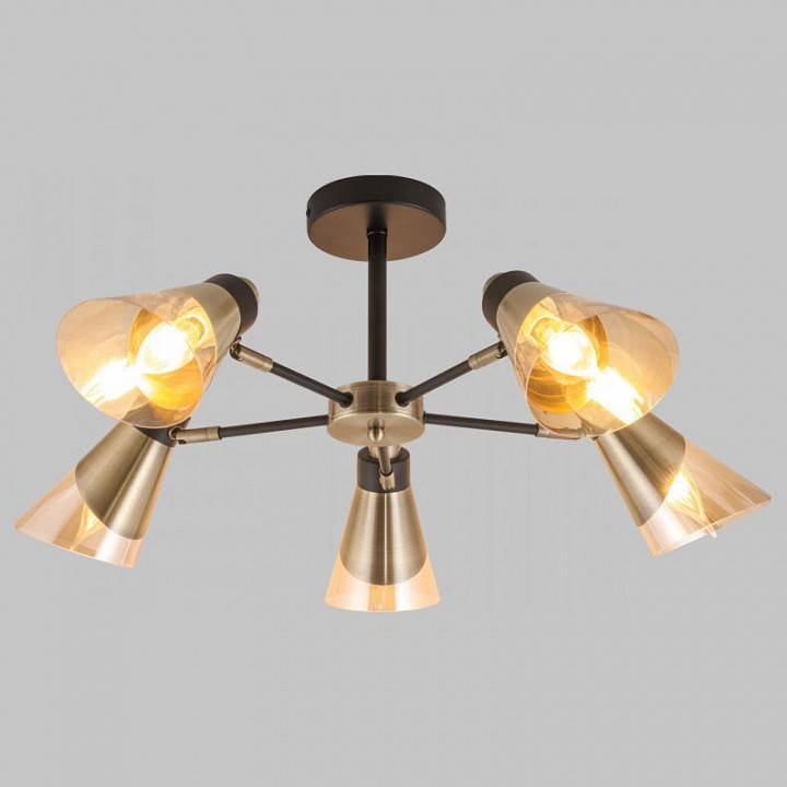 Люстра на штанге Imex MD.51902 на 5 ламп MD.51902-5-S-BK+AB