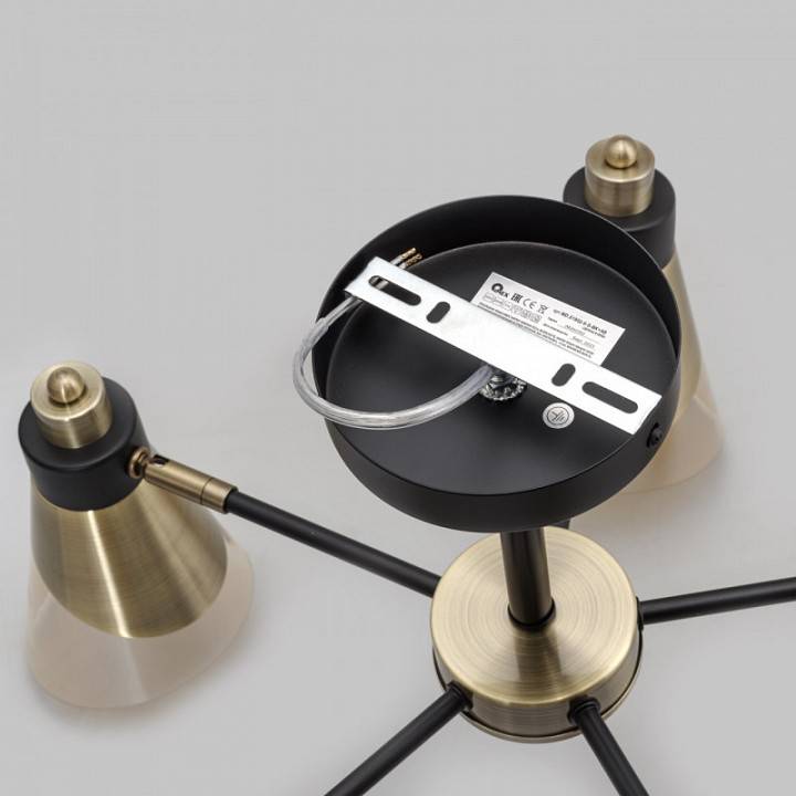 Люстра на штанге Imex MD.51902 на 5 ламп MD.51902-5-S-BK+AB