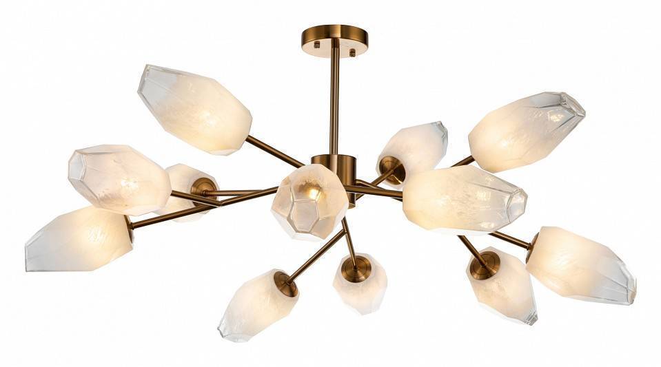 Люстра на штанге Indigo Boccio 13003/12C Brass