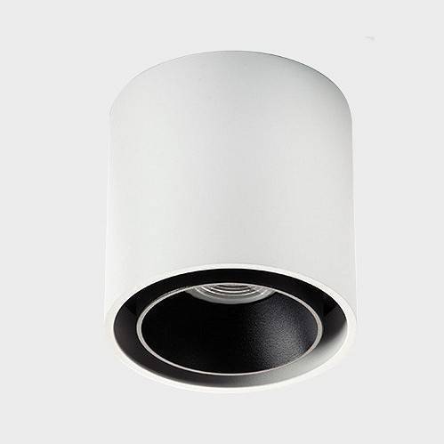 Накладной светильник Italline SKY белый + кольцо SKY R черное SKY white / SKY R black