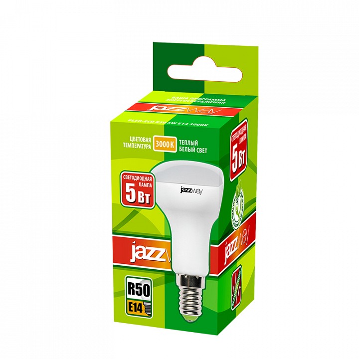 Лампа светодиодная Jazzway  PLED-ECO-R50 5w E14 3000K
