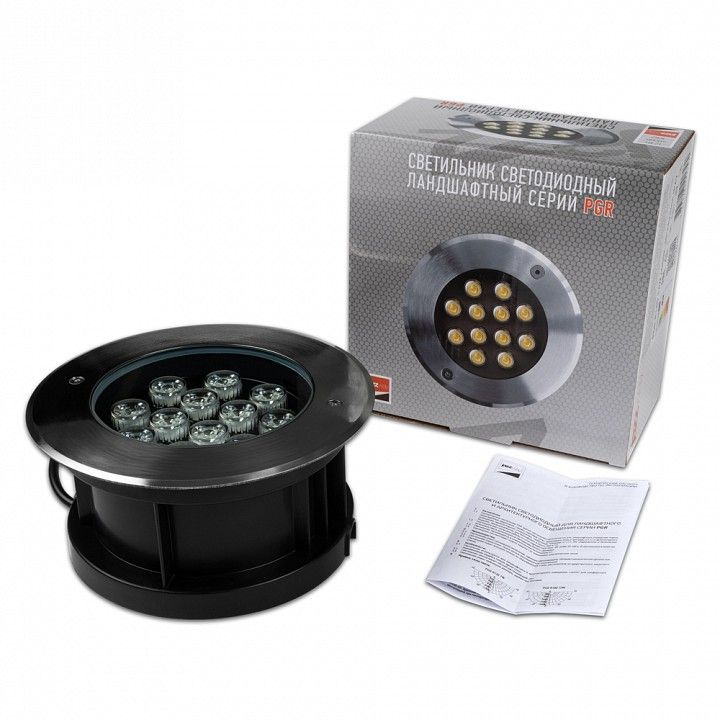 Встраиваемый светильник Jazzway  PGR R180 12W 4000K 30° Сhrome IP65