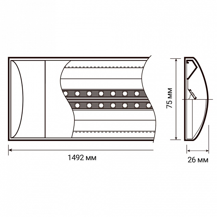 Накладной светильник Jazzway  PPO-03 1500 50W 4000K AL IP40