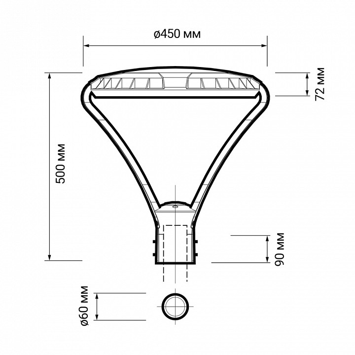 Консольный светильник Jazzway  PGL 03   60w 3000K IP65 BL AC100-270