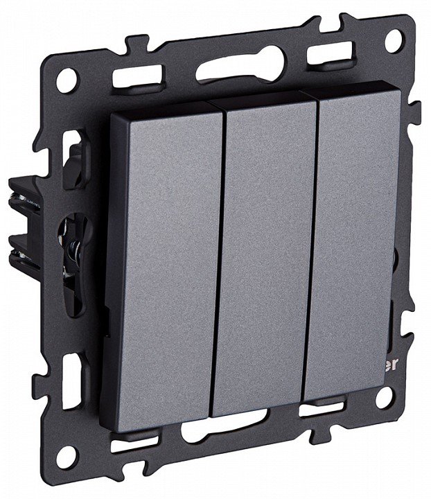 Выключатель трехклавишный без рамки Kollinger Asthetik AS-710GY