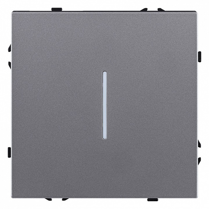 Выключатель одноклавишный с подсветкой без рамки Kollinger Eclipse EC-007GY