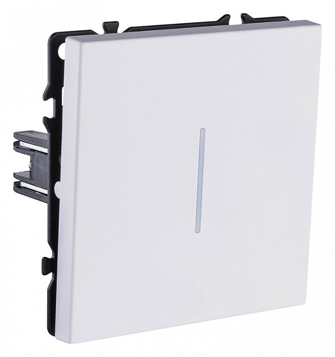 Выключатель одноклавишный с подсветкой без рамки Kollinger Eclipse EC-007WG