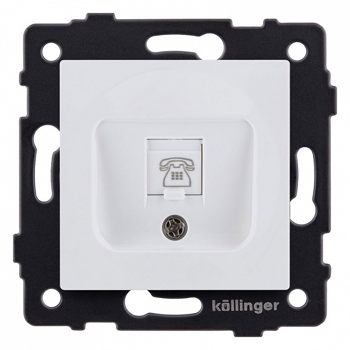 Розетка телефонная RJ-11 со штрокой, без рамки Kollinger  REA-009WM