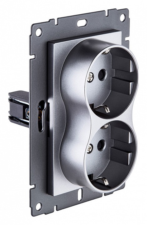 Розетка двойная с заземлением, без рамки Kollinger  REA-032GY