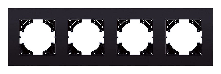 Рамка на 4 поста Kollinger Reflex MG RM4BK