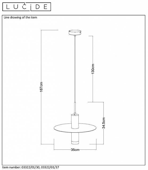 Подвесной светильник Lucide Selin 03322/01/30