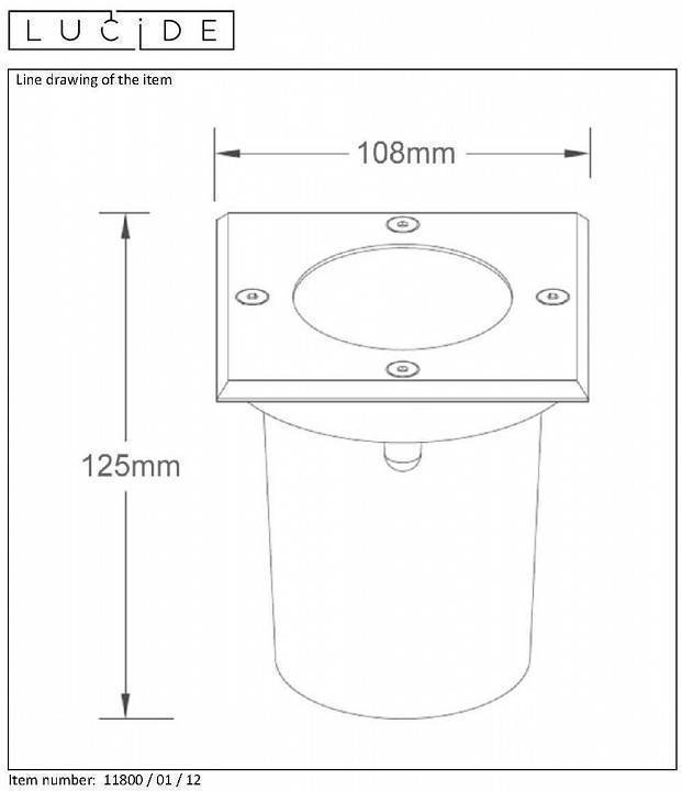 Встраиваемый светильник Lucide Biltin 11800/01/12