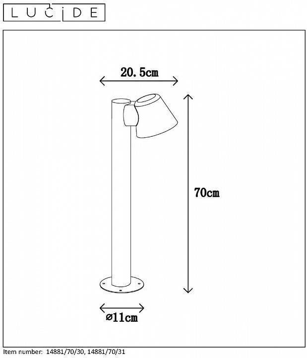 Уличный наземный светильник Lucide Dingo-Led 14881/70/30