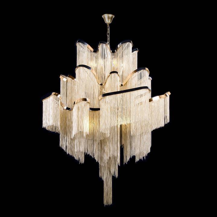 Подвесная люстра Loft It Stream 1000 мм золотая 10208/1000 Gold