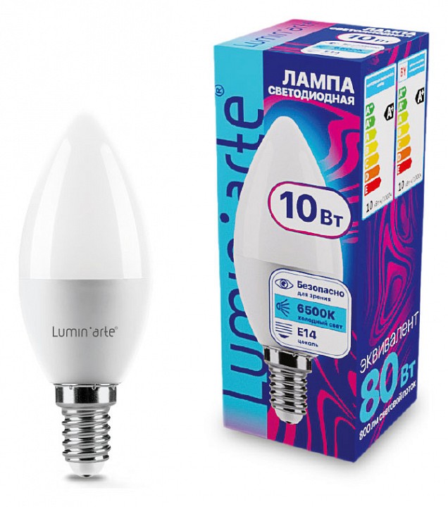 Лампа светодиодная Luminarte  E14 10Вт 6500K LSTD-C37-10W6KE14