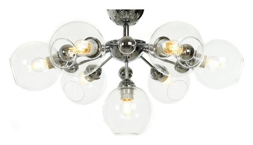 Люстра на штанге LUMINA DECO Devoli LDC 8040-7 CHR+PR