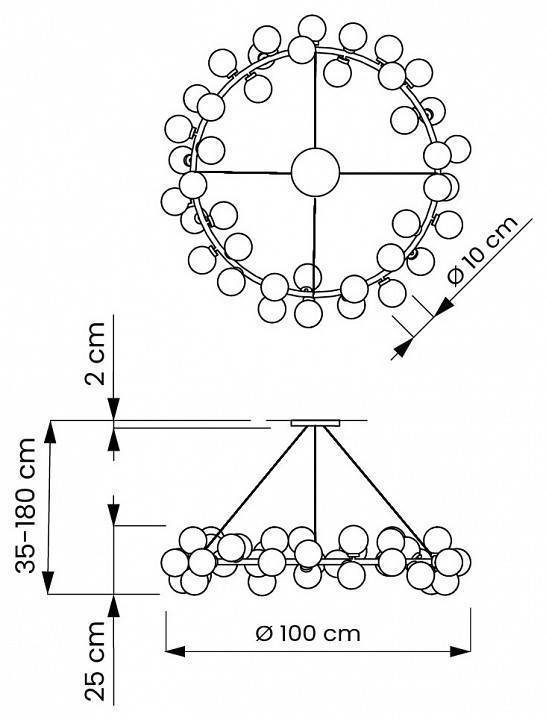Подвесная люстра LUMINA DECO Marsiada LDP 6033-40 CHR