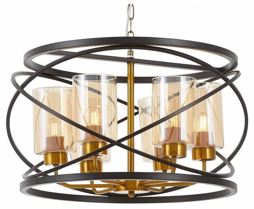 Подвесная люстра LUMINA DECO 8004 LDP 8004-6 BK+MD