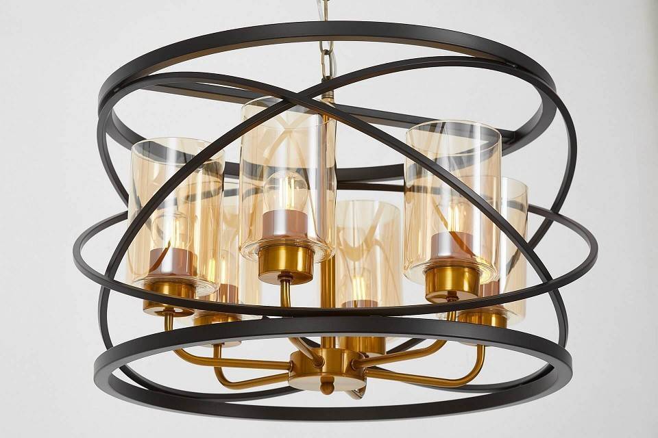 Подвесная люстра LUMINA DECO 8004 LDP 8004-6 BK+MD