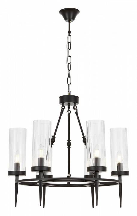 Подвесная люстра Lumina Deco Moratti LDP 8022-6 BK+PR