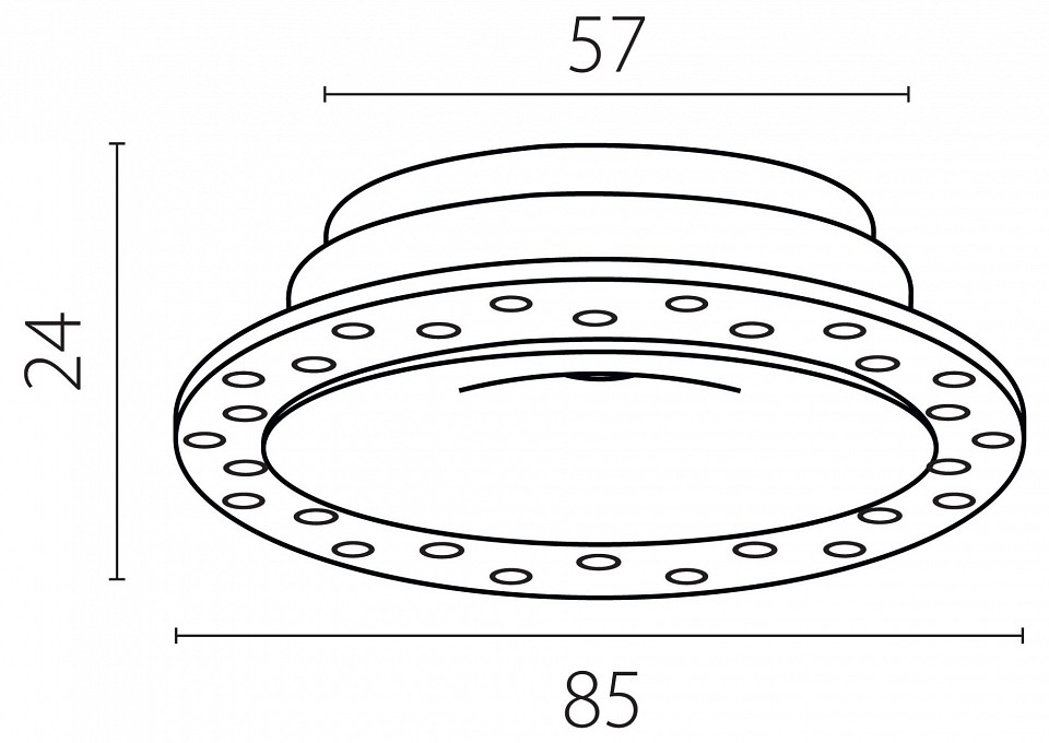 Рамка на 1 светильник Lightstar Spira 074106-01