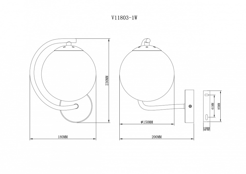 Бра Moderli  V11803-1W