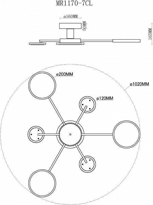 Потолочная люстра MyFar Nora MR1170-7CL