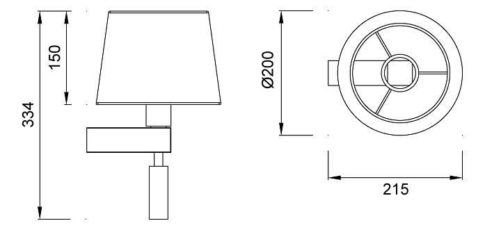 Бра с подсветкой Mantra Bahia 5234/5237