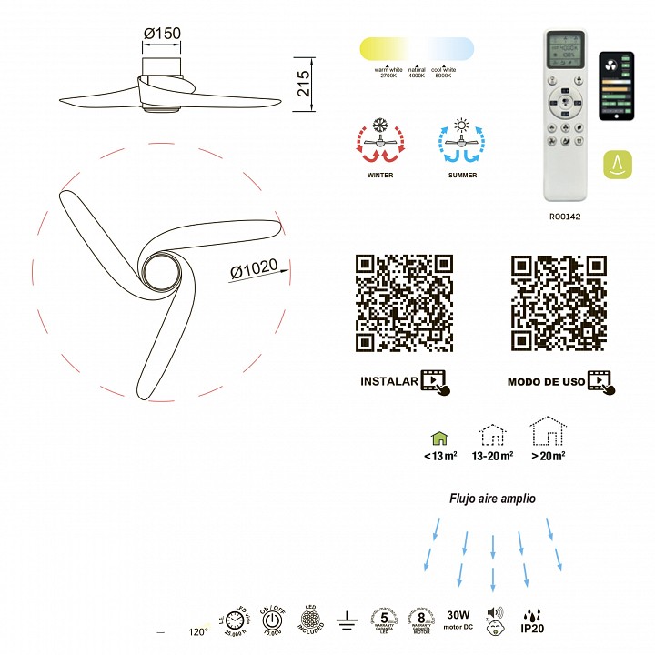 Светильник с вентилятором Mantra Island 8713