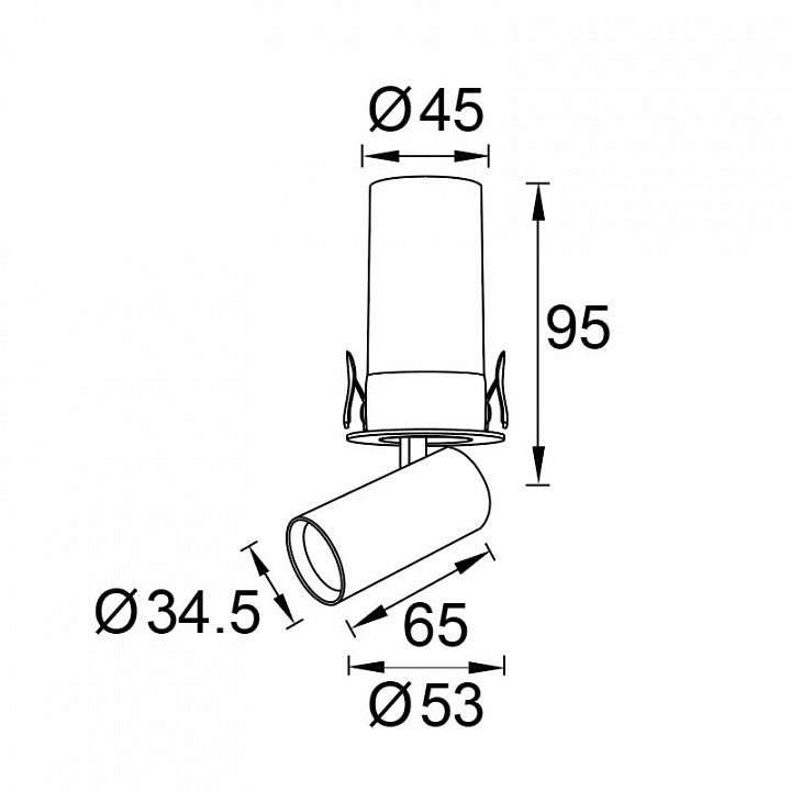 Встраиваемый светильник на штанге Mantra GARDA 9143