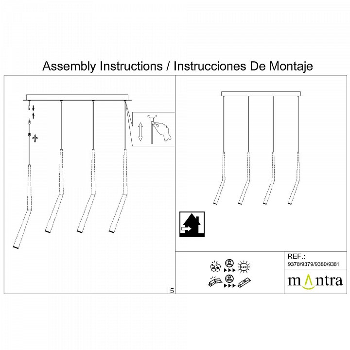 Основание Mantra Modular Light Florones 9379