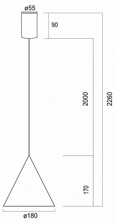 Подвесной светильник Mantra Cono 9451